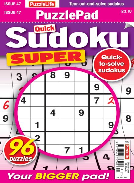 PuzzleLife PuzzlePad Sudoku Super – February 2025