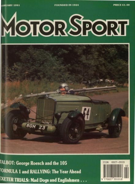 Motor Sport Magazine – February 1991