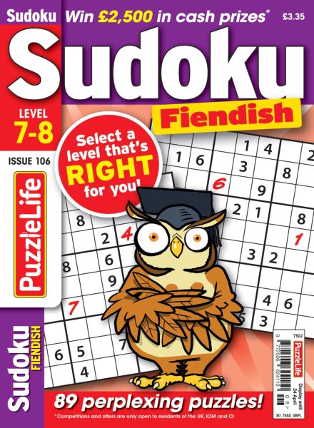 PuzzleLife Sudoku Fiendish – March 2025