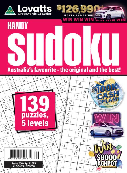 Lovatts Handy Sudoku – Issue 250 2025