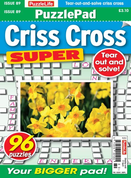 PuzzleLife PuzzlePad Criss Cross Super – March 2025