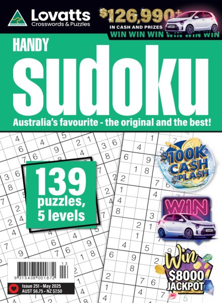Lovatts Handy Sudoku – May 2025