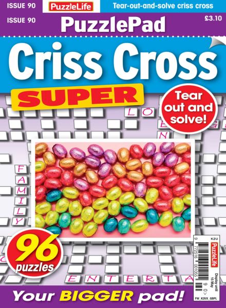 PuzzleLife PuzzlePad Criss Cross Super – April 2025