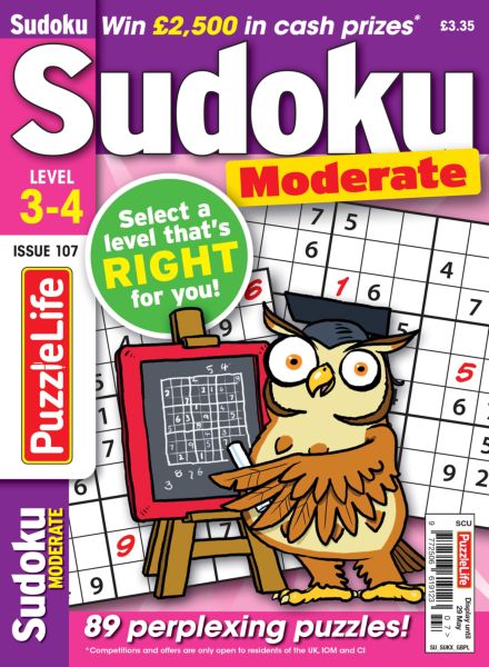 PuzzleLife Sudoku Moderate – April 2025