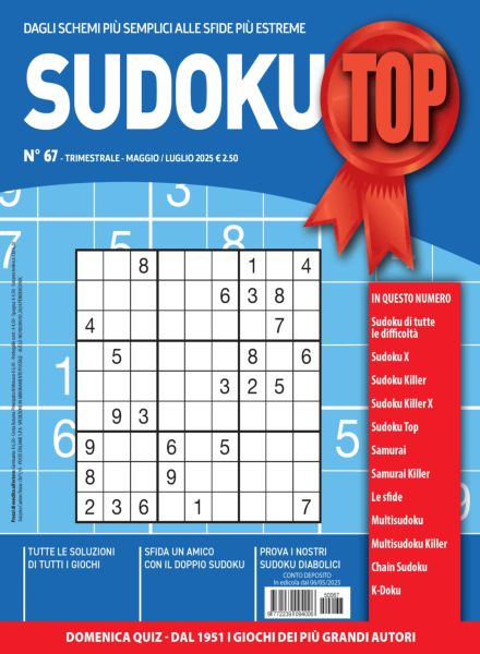 Sudoku Top – Maggio-Giugno-Luglio 2025