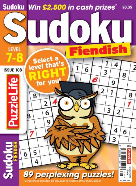 PuzzleLife Sudoku Fiendish – May 2025