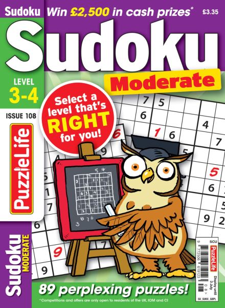 PuzzleLife Sudoku Moderate – May 2025