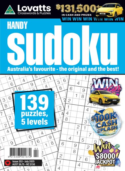Lovatts Handy Sudoku – Issue 253 2025