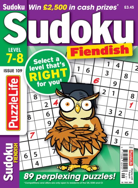 PuzzleLife Sudoku Fiendish – July 2025