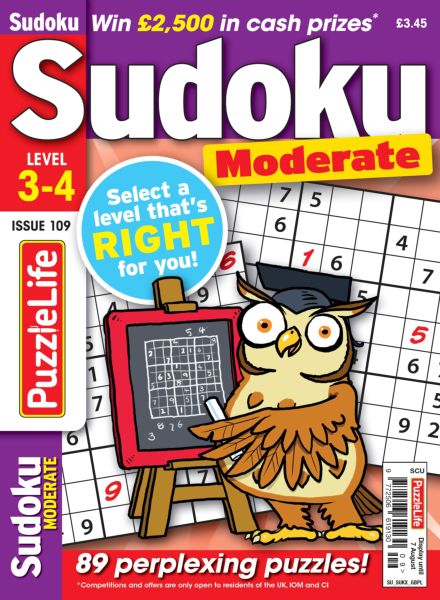 PuzzleLife Sudoku Moderate – July 2025