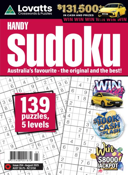 Lovatts Handy Sudoku – August 2025