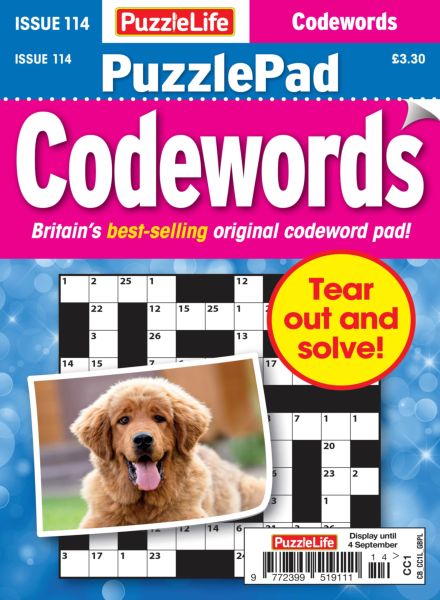 PuzzleLife PuzzlePad Codewords – August 2025