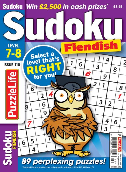 PuzzleLife Sudoku Fiendish – August 2025