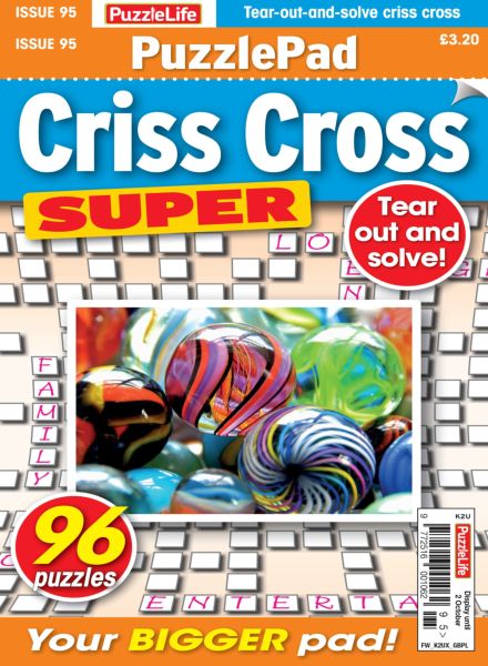 PuzzleLife PuzzlePad Criss Cross Super – September 2025