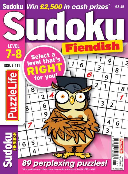 PuzzleLife Sudoku Fiendish – September 2025