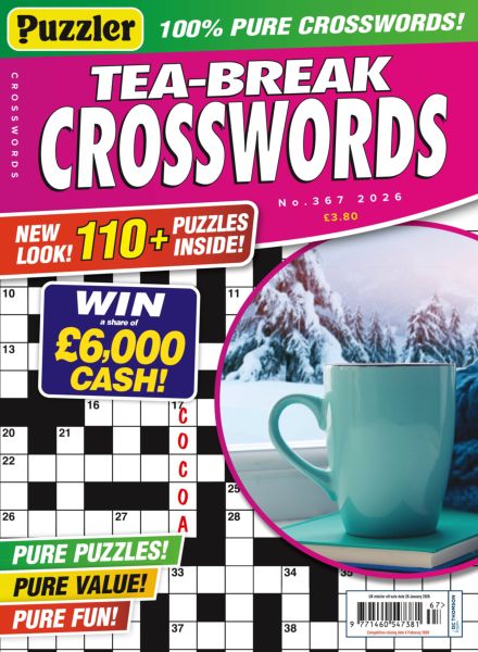 Puzzler Tea-Break Crosswords – Issue 367 2025