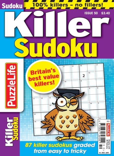 PuzzleLife Killer Sudoku – Issue 50 2026