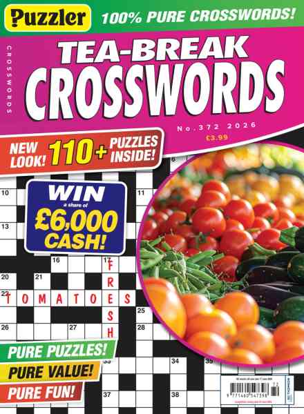 Puzzler Tea-Break Crosswords – Issue 372 2026