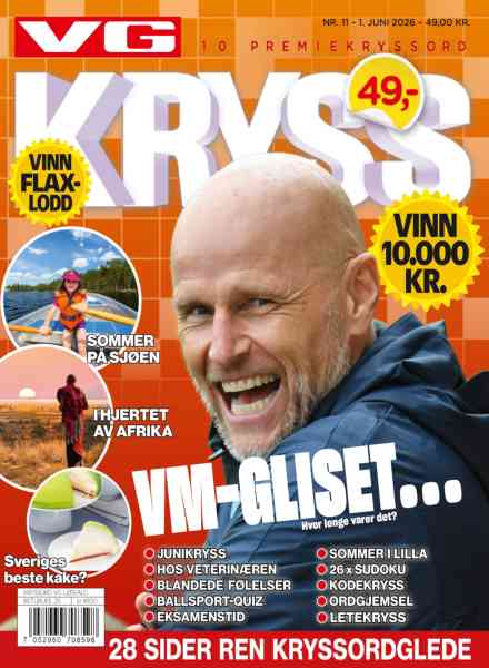 VG Kryssord – 1 Juni 2026