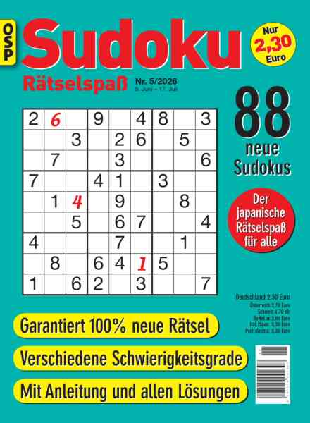 Sudoku Ratselspass – Nr 5 2026
