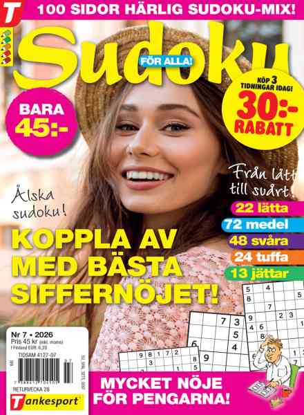 Sudoku for Alla – 10 Juni 2026