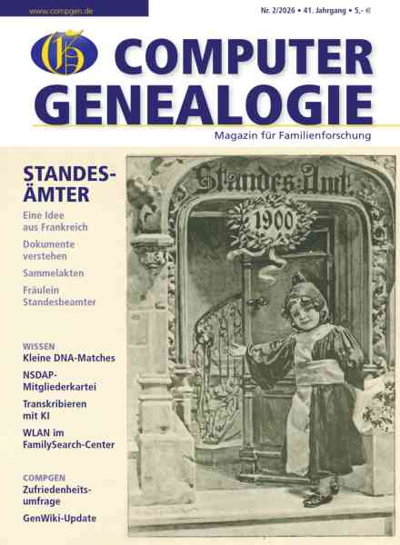 Computer Genealogie – Juni 2026