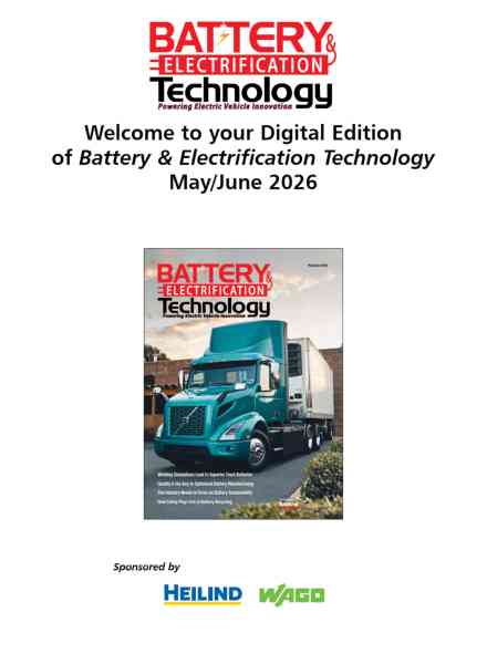 Battery & Electrification Technology – May-June 2026