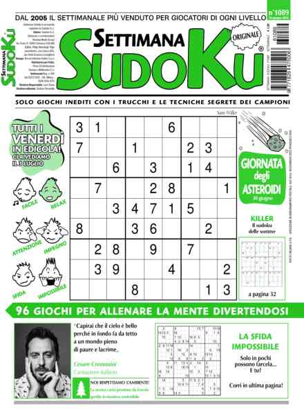 Settimana Sudoku – 26 Giugno 2026