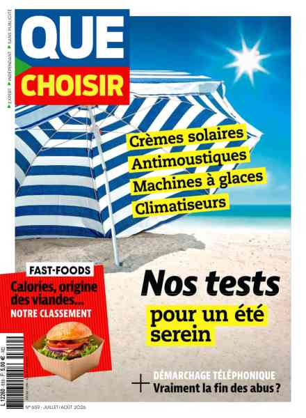Que Choisir – Juillet-Aout 2026