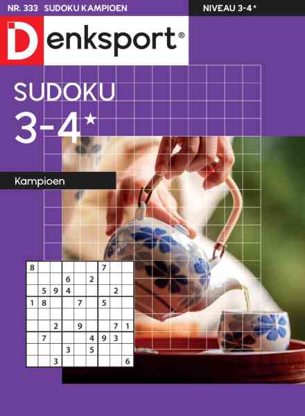 Denksport Sudoku 3-4 kampioen – 8 Juli 2026