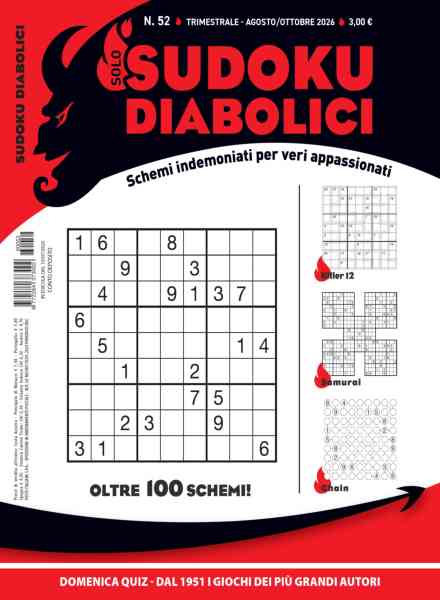 Solo Sudoku Diabolici – Agosto-Ottobre 2026