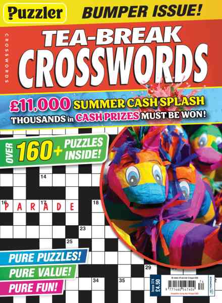 Puzzler Tea-Break Crosswords – Issue 374 2026