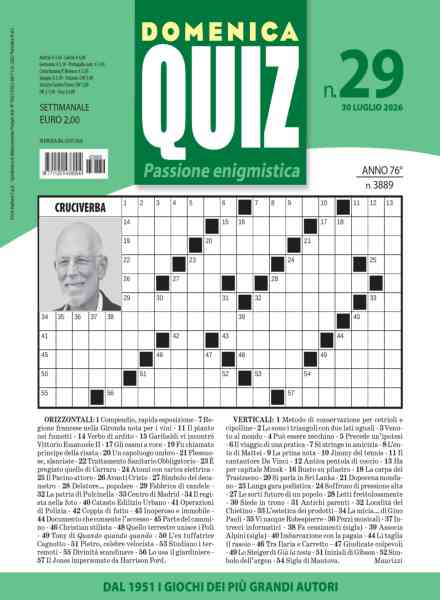 Domenica Quiz N3889 – 30 Luglio 2026